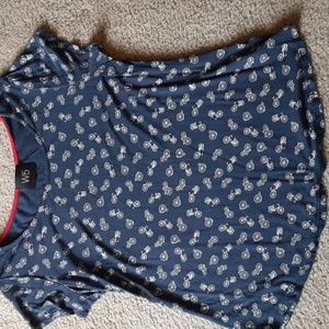 Bicycle print short sleeved tee